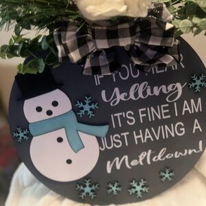 Custom made Frosty The Snowman door sign Christmas decor, Christmas gift